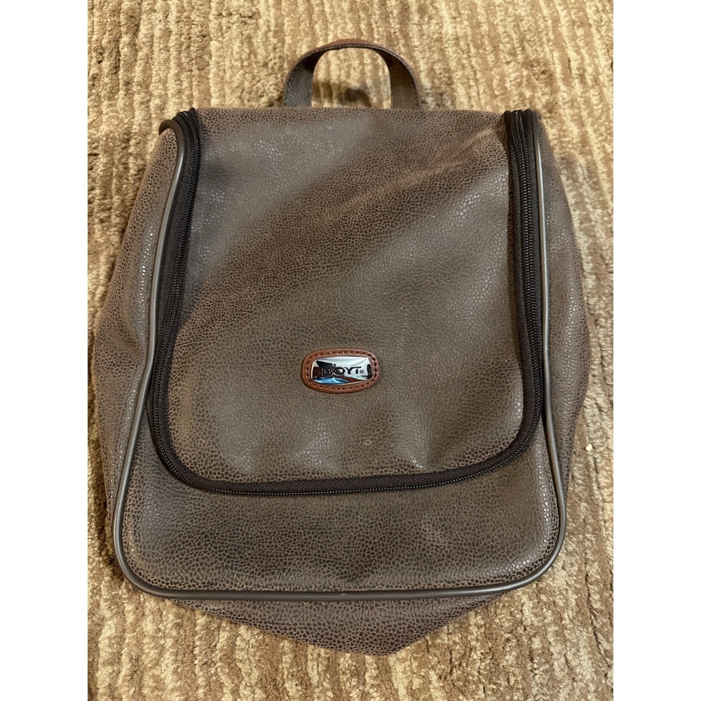 BOYT Toiletry Bag Travel Hanging Organizer Dopp Kit Brown